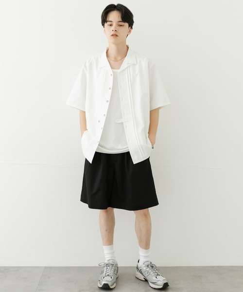 SENSE OF PLACE by URBAN RESEARCH（センスオブプレイスバイアーバンリサーチ）の「デザインオープンカラーショートスリーブシャツ（シャツ/ブラウス・メンズ・ブルー/ブラック/ホワイト・MEDIUM/LARGE）」の18枚目の写真