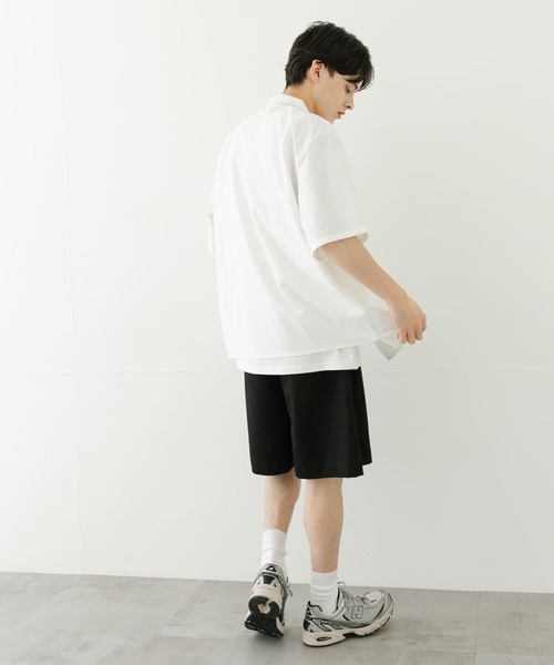 SENSE OF PLACE by URBAN RESEARCH（センスオブプレイスバイアーバンリサーチ）の「デザインオープンカラーショートスリーブシャツ（シャツ/ブラウス・メンズ・ブルー/ブラック/ホワイト・MEDIUM/LARGE）」の16枚目の写真