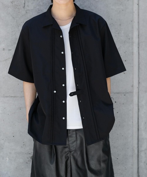 SENSE OF PLACE by URBAN RESEARCH（センスオブプレイスバイアーバンリサーチ）の「デザインオープンカラーショートスリーブシャツ（シャツ/ブラウス・メンズ・ブルー/ブラック/ホワイト・MEDIUM/LARGE）」の15枚目の写真