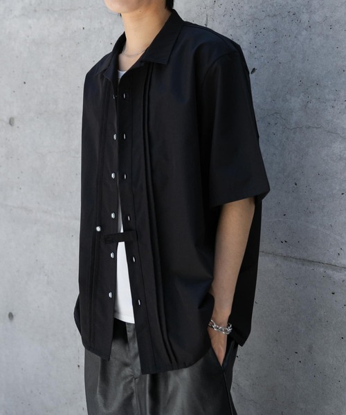 SENSE OF PLACE by URBAN RESEARCH（センスオブプレイスバイアーバンリサーチ）の「デザインオープンカラーショートスリーブシャツ（シャツ/ブラウス・メンズ・ブルー/ブラック/ホワイト・MEDIUM/LARGE）」の14枚目の写真