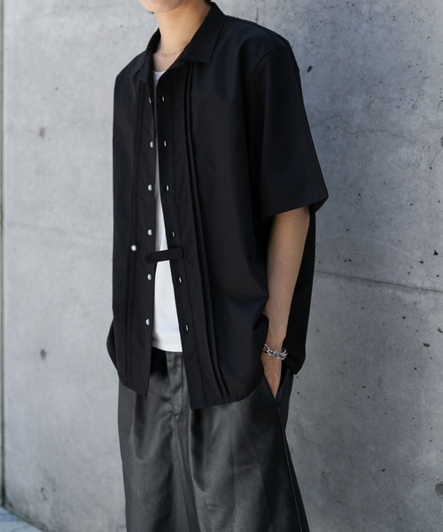 セール】デザインオープンカラーショートスリーブシャツ（シャツ