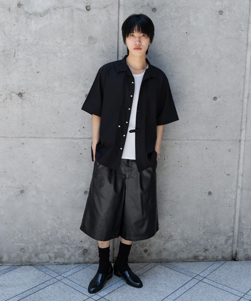 黒のショートスリーブシャツ ライトレースショートスリーブシャツ | ファッション通販サイト NUGU