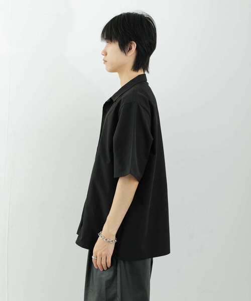 SENSE OF PLACE by URBAN RESEARCH（センスオブプレイスバイアーバンリサーチ）の「デザインオープンカラーショートスリーブシャツ（シャツ/ブラウス・メンズ・ブルー/ブラック/ホワイト・MEDIUM/LARGE）」の10枚目の写真