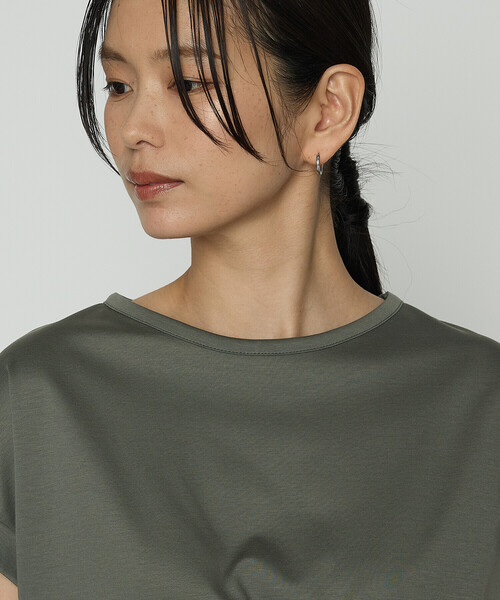 tシャツ コットン強撚ポンチ デザインタックシャツ レディース K.T KIYOKO TAKASE tシャツ コットン強撚ポンチ デザインタック