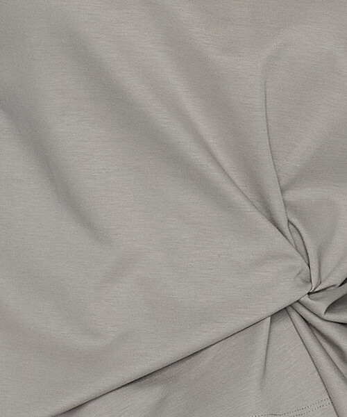 K.T KIYOKO TAKASE（キヨコタカセ）の「コットン強撚ポンチ デザインタックシャツ（Tシャツ/カットソー・レディース・ライトグレー/カーキ・9号/11号）」の13枚目の写真