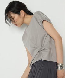 K.T KIYOKO TAKASE | コットン強撚ポンチ デザインタックシャツ(Tシャツ/カットソー)