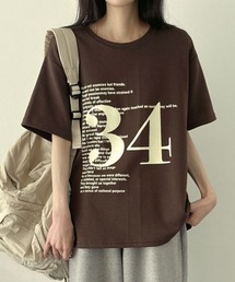 オーバーサイズ ナンバリングTシャツ