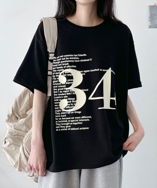t*8様 HANA Tシャツ　Lサイズ セール】オーバーサイズ ナンバリングTシャツ（Tシャツ