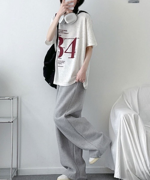 NANAHACHI(ナナハチ)の「オーバーサイズ ナンバリングTシャツ(Tシャツ/カットソー・レディース・ブラック/ブラウン/オートミール・FREE)」の22枚目の写真