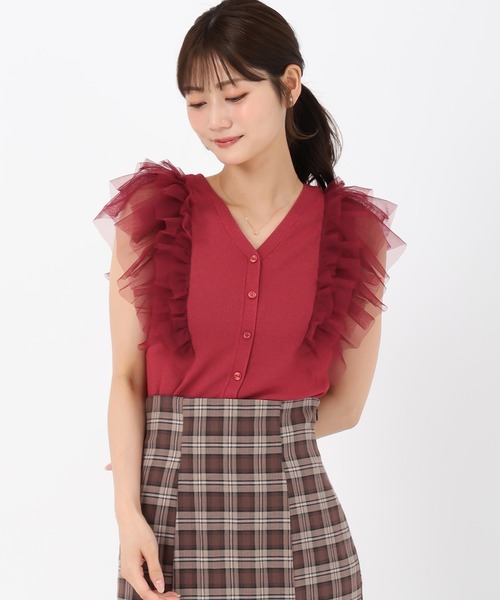 MISCH MASCH(ミッシュマッシュ)の「フリルチュール2wayニット(ニット/セーター・レディース・ブラック/レッド/ベージュ・フリ-)」の19枚目の写真