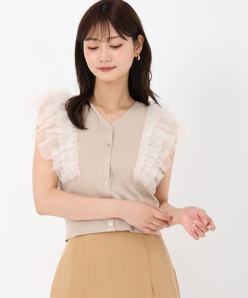 MISCH MASCH(ミッシュマッシュ)の「フリルチュール2wayニット(ニット/セーター・レディース・ブラック/レッド/ベージュ・フリ-)」の12枚目の写真