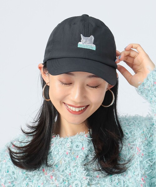 BEAMS HEART(ビームスハート)の「猫刺繍 キャップ(キャップ・レディース・オフホワイト/ブラック/グレー・ONE SIZE)」の16枚目の写真