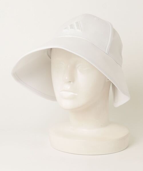 adidas(アディダス)の「トーナルロゴ ワイドブリム キャップ【adidas Golf/アディダスゴルフ】(ハット・レディース・ホワイト/ブラック・MEDIUM)」の9枚目の写真