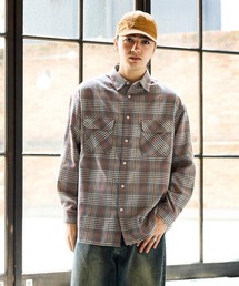ニコアンドEager チェック柄 長袖シャツ ニコアンドEager チェック柄 長袖シャツ