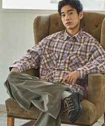 チェックネルシャツ