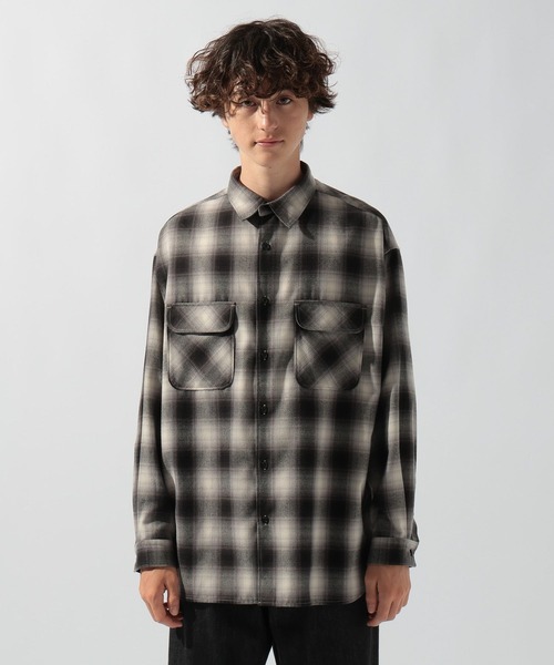 ブルコ　チェックネルシャツ　M BLUCO WORK GARMENT/ブルコ BUFFALO CHECK FLANNEL SHIRTS
