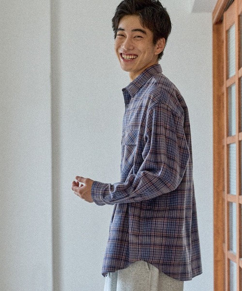 セール】チェックネルシャツ（シャツ/ブラウス）｜niko and