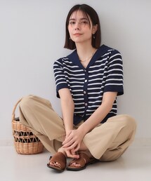 PATOU - パトゥ  KN0468032601N セーラーカラージャンパーニット レディース M 三越伊勢丹 | Patou/パトゥ通販 | パトゥ ジャカードニット