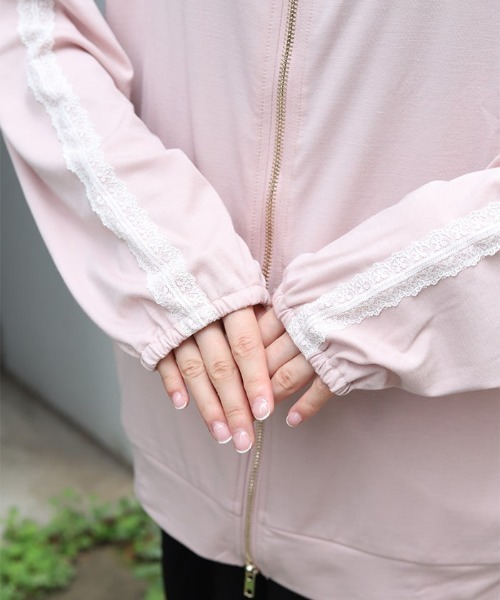 axes femme（アクシーズファム）の「ＵＶカットジップパーカー（パーカー・レディース・ホワイト/ピンク/ブラック・FREE）」の7枚目の写真