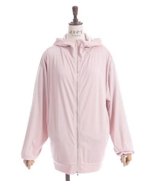 axes femme（アクシーズファム）の「ＵＶカットジップパーカー（パーカー・レディース・ホワイト/ピンク/ブラック・FREE）」の8枚目の写真