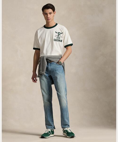 新品未使用パリのカフェ風景画グラフィックジャージーTシャツローレンラルフローレン ポロ ラルフ ローレン POLO RALPH LAUREN クラシック フィット