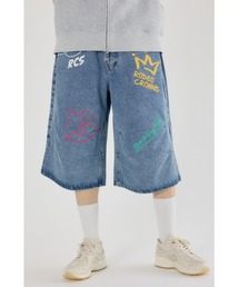 ラクガキバミューダデニムパンツ