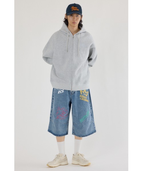 RODEO CROWNS WIDE BOWL(ロデオクラウンズワイドボウル)の「ラクガキバミューダデニムパンツ(デニムパンツ・メンズ・ブラック/ライトブルー・MEDIUM/LARGE)」の9枚目の写真