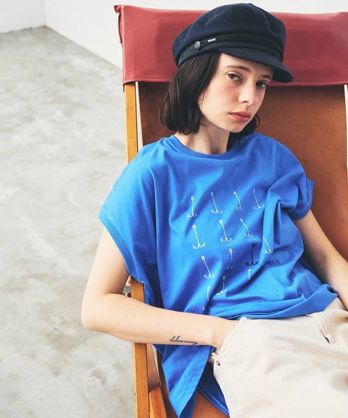 LA MARINE FRANCAISE(マリン フランセーズ)の「AnchorTシャツ(Tシャツ/カットソー・レディース・ブラック/グレー/ブルー・FREE)」の3枚目の写真