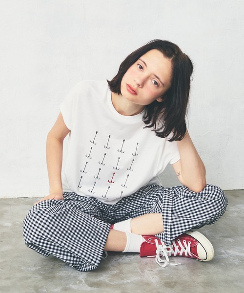 LA MARINE FRANCAISE(マリン フランセーズ)の「AnchorTシャツ(Tシャツ/カットソー・レディース・ブラック/グレー/ブルー・FREE)」の4枚目の写真