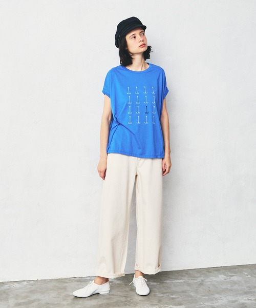 LA MARINE FRANCAISE(マリン フランセーズ)の「AnchorTシャツ(Tシャツ/カットソー・レディース・ブラック/グレー/ブルー・FREE)」の10枚目の写真