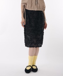 sheer jaguard midi skirt / シアージャガードスカート