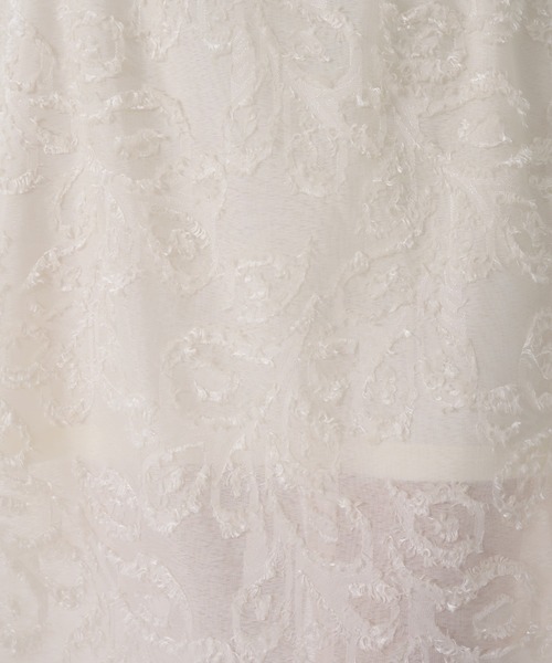 MUHET（ミュエータ）の「sheer jaguard midi skirt / シアージャガードスカート（スカート・レディース・アイボリー/ブラック・LARGE/MEDIUM）」の12枚目の写真