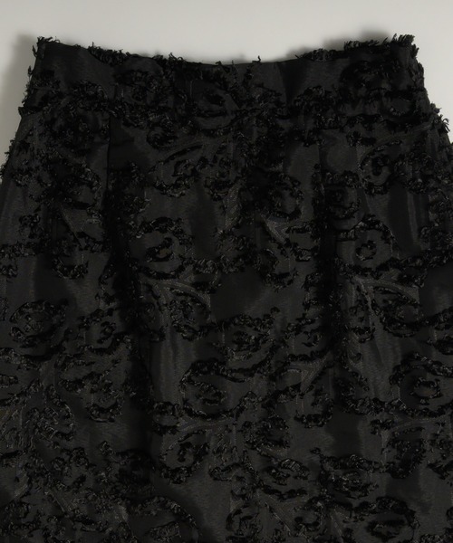 MUHET（ミュエータ）の「sheer jaguard midi skirt / シアージャガードスカート（スカート・レディース・アイボリー/ブラック・LARGE/MEDIUM）」の18枚目の写真
