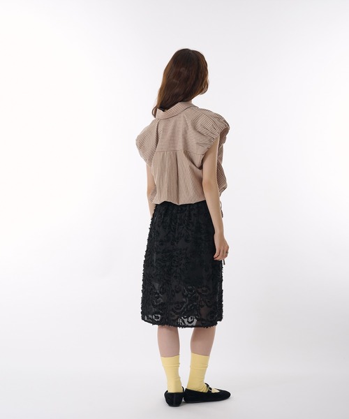 sheer jaguard midi skirt / シアージャガードスカート（スカート