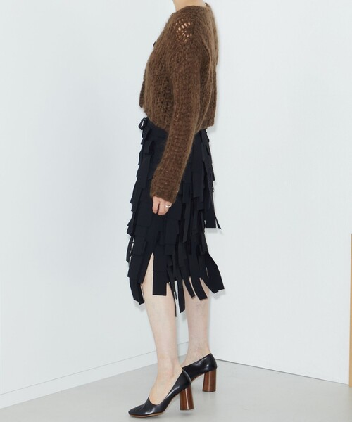 AEWEN MATOPH(イウエン マトフ)の「<AEWEN MATOPH>フリンジスカート(スカート・レディース・ブラック/ベージュ・38/36)」の10枚目の写真