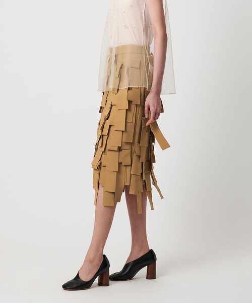 AEWEN MATOPH(イウエン マトフ)の「<AEWEN MATOPH>フリンジスカート(スカート・レディース・ブラック/ベージュ・38/36)」の13枚目の写真