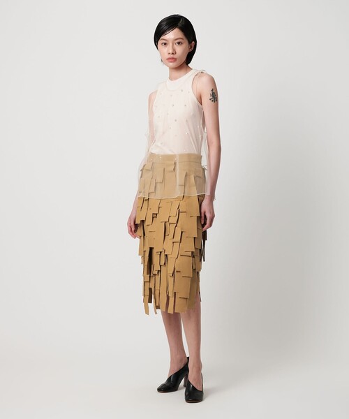 AEWEN MATOPH(イウエン マトフ)の「<AEWEN MATOPH>フリンジスカート(スカート・レディース・ブラック/ベージュ・38/36)」の16枚目の写真