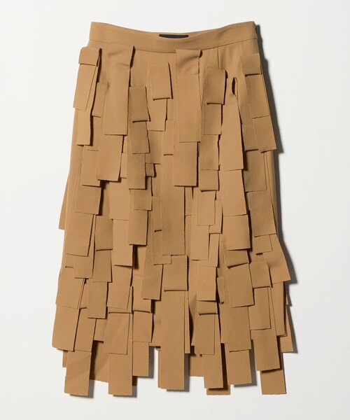 AEWEN MATOPH(イウエン マトフ)の「<AEWEN MATOPH>フリンジスカート(スカート・レディース・ブラック/ベージュ・38/36)」の4枚目の写真