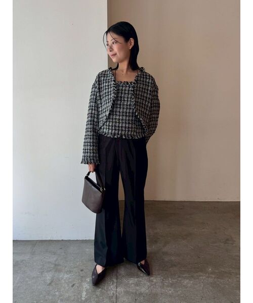 LAGUNAMOON（ラグナムーン）の「テープヤーンツイードジャケット（テーラードジャケット・レディース・ブラック/アイボリー・FREE）」の13枚目の写真