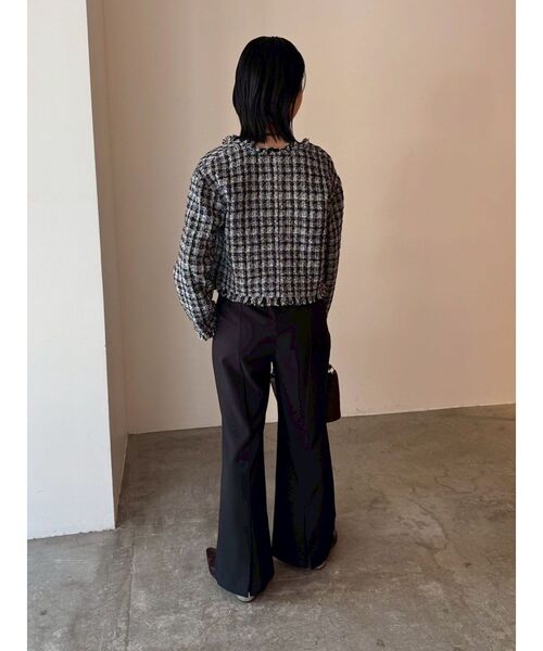 LAGUNAMOON（ラグナムーン）の「テープヤーンツイードジャケット（テーラードジャケット・レディース・ブラック/アイボリー・FREE）」の14枚目の写真