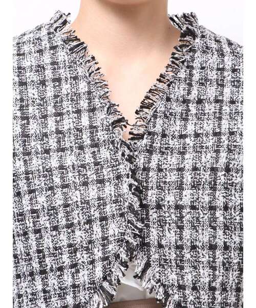 LAGUNAMOON（ラグナムーン）の「テープヤーンツイードジャケット（テーラードジャケット・レディース・ブラック/アイボリー・FREE）」の20枚目の写真