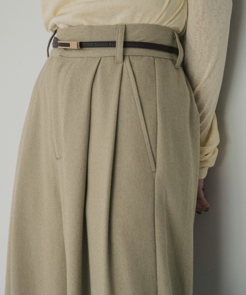 hellam（へラム）の「起毛 ネップタックパンツ（その他パンツ・レディース・アイボリー/ブラック/ブラウン/ベージュ・FREE）」の19枚目の写真