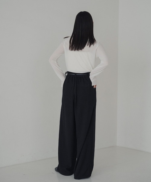 hellam（へラム）の「起毛 ネップタックパンツ（その他パンツ・レディース・アイボリー/ブラック/ブラウン/ベージュ・FREE）」の13枚目の写真