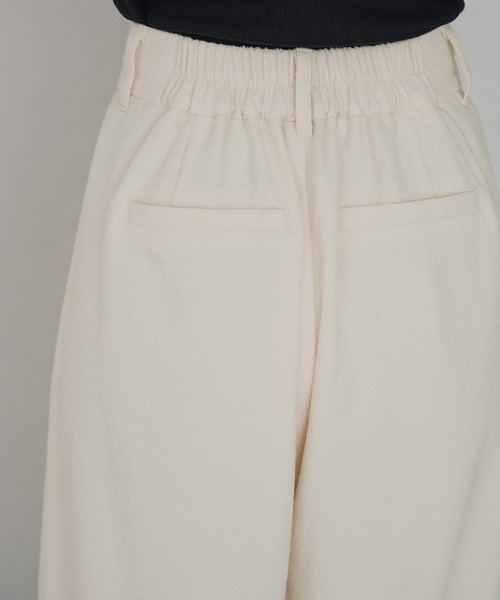 hellam（へラム）の「起毛 ネップタックパンツ（その他パンツ・レディース・アイボリー/ブラック/ブラウン/ベージュ・FREE）」の6枚目の写真