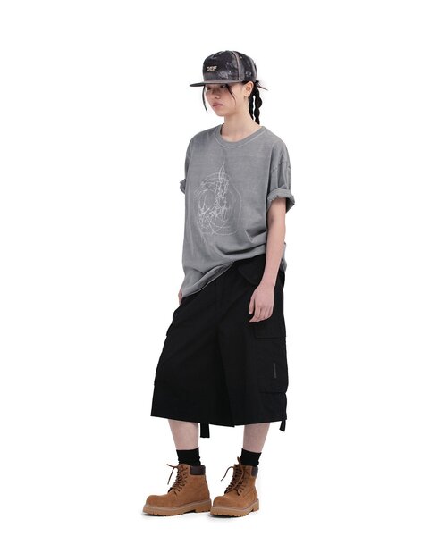 CIAOPANIC（チャオパニック）の「【DEFGARMENTS/デフガーメンツ】BERMUDA CARGO PANTS（その他パンツ・レディース・カーキ/ブラック・LARGE/X-SMALL/SMALL/MEDIUM）」の4枚目の写真
