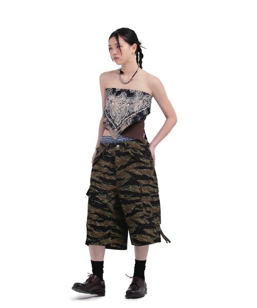 CIAOPANIC（チャオパニック）の「【DEFGARMENTS/デフガーメンツ】BERMUDA CARGO PANTS（その他パンツ・レディース・カーキ/ブラック・LARGE/X-SMALL/SMALL/MEDIUM）」の8枚目の写真