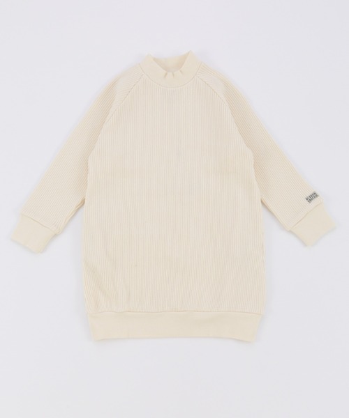 Ocean&Ground(オーシャン&グラウンド)の「リブワンピース(ワンピース・キッズ・パープル/グリーン系その他2/オフホワイト/チャコール・100/120/110/90/140/130)」の2枚目の写真