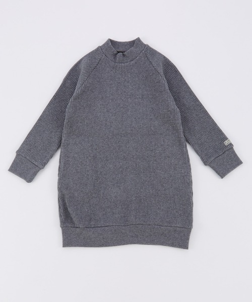 Ocean&Ground(オーシャン&グラウンド)の「リブワンピース(ワンピース・キッズ・パープル/グリーン系その他2/オフホワイト/チャコール・100/120/110/90/140/130)」の3枚目の写真