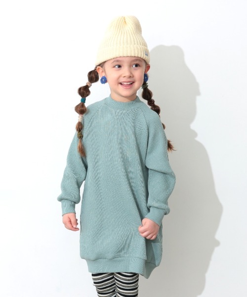 Ocean&Ground(オーシャン&グラウンド)の「リブワンピース(ワンピース・キッズ・パープル/グリーン系その他2/オフホワイト/チャコール・100/120/110/90/140/130)」の1枚目の写真