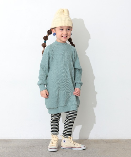 Ocean&Ground(オーシャン&グラウンド)の「リブワンピース(ワンピース・キッズ・パープル/グリーン系その他2/オフホワイト/チャコール・100/120/110/90/140/130)」の20枚目の写真